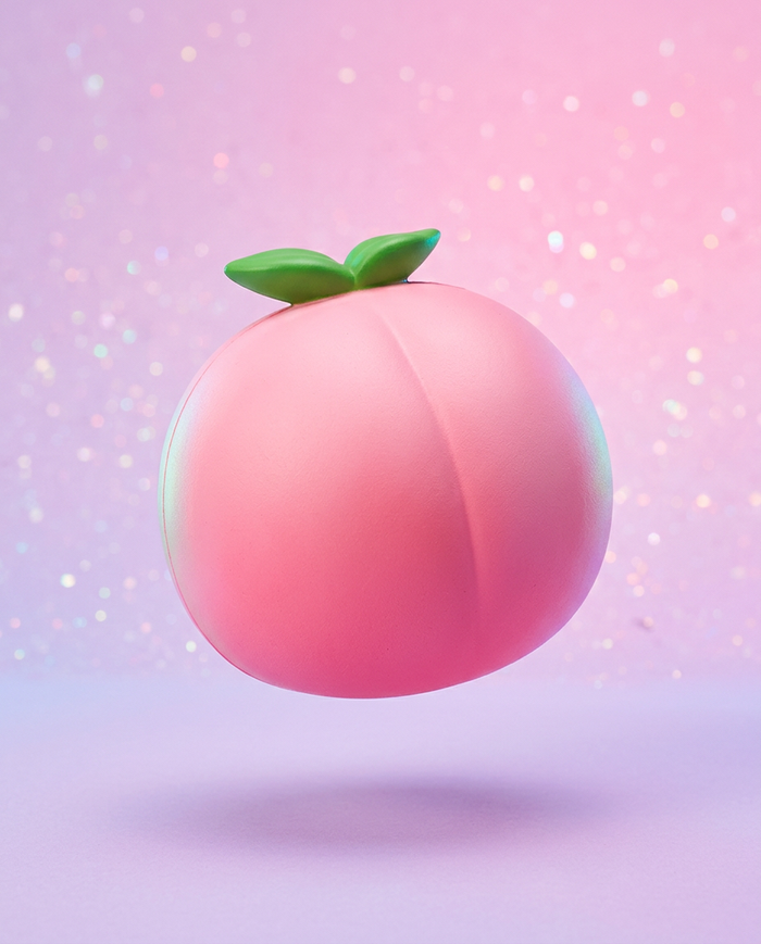 Jumbo Peach, squishy pêche rose Mister Squishy