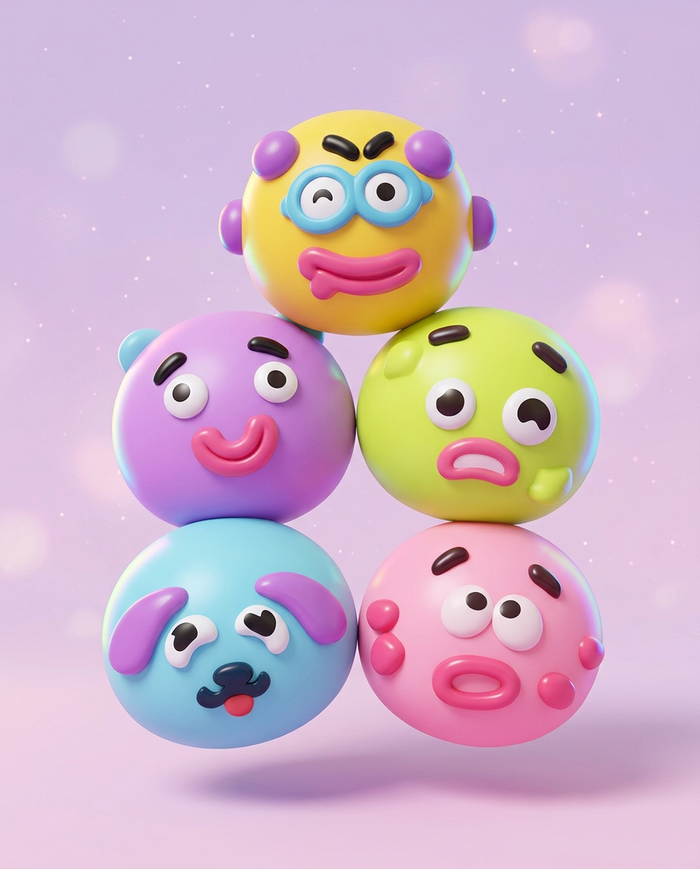 Smushers, squishies à têtes rigolotes en 5 couleurs
